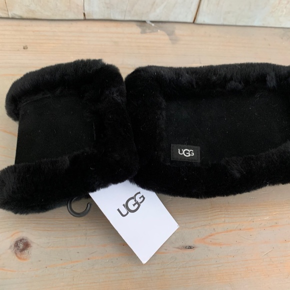 ugg sheepskin and suede headband black not - Picture 5 of 6